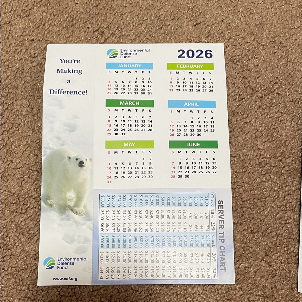 2026 Environmental Defense Fund Calendar